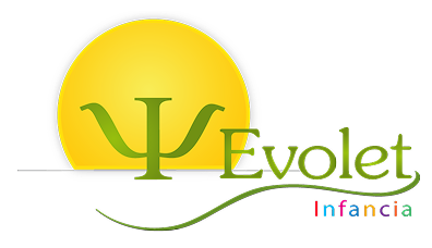 Logotipo amarillo y verde del centro de psicología Evo.