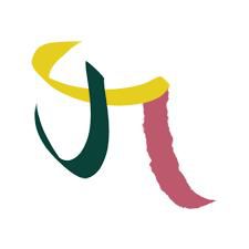 Logotipo en forma de letras con trazo artístico